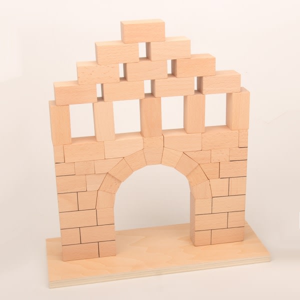 set Roman Arch Bridge Trätumlargeometrileksak