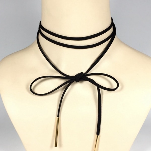 Korea Langt Ropesmykke Halskæde Choker Gothic Style Streetwear Goth Fløjl Smykker Steampunk-Krage Til Pige Choker null - A
