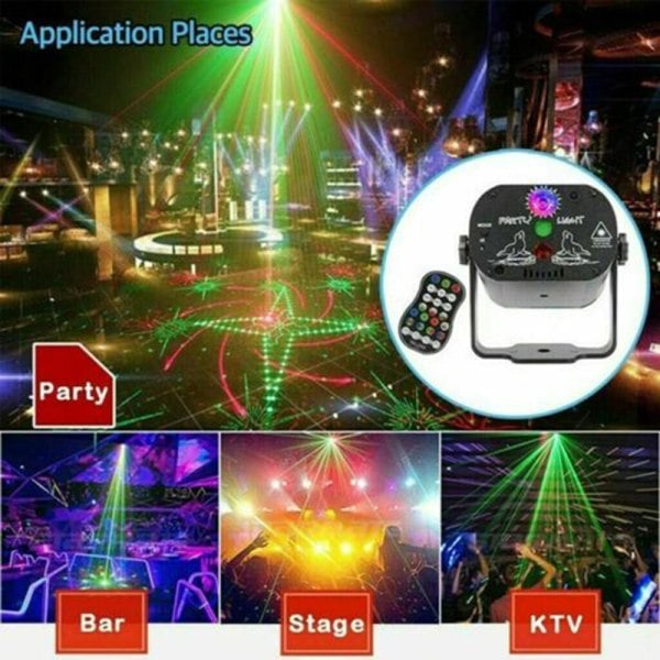 60 mønstre projektor scenelys LED RGB Party KTV Club DJ Dis 10*20*20