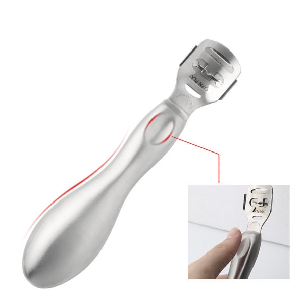 1 stk Hård Hudfjerner Fot Rasp Verktøy Razor for Fotpæl Hard Død Hud | Fot Rasper (Sølv)