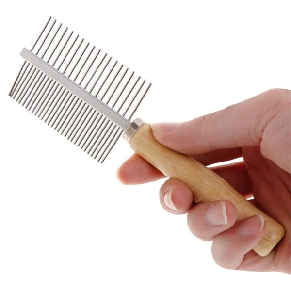 SEW Pet Comb Grooming Dobbelt kam i rustfrit stål