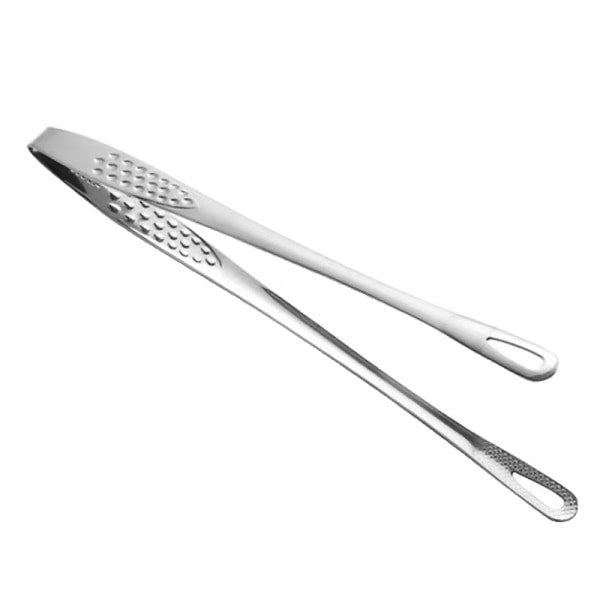 Tang Langt håndtak Sklisikkert brødklemme for desserter Salater Grill Sølv