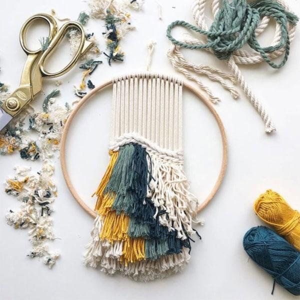 10/15/18/20cm Macrame Bambusring för Hantverk Drömfångare Cirkel DIY Material 20CM