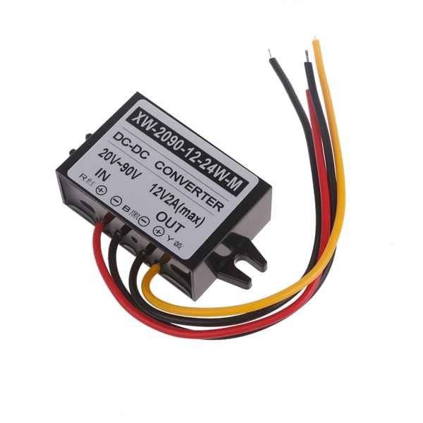 Step Down Regulator Strømforsyning Adapter Konverterer 24V 36V 48V til 12V konverter null - 2A