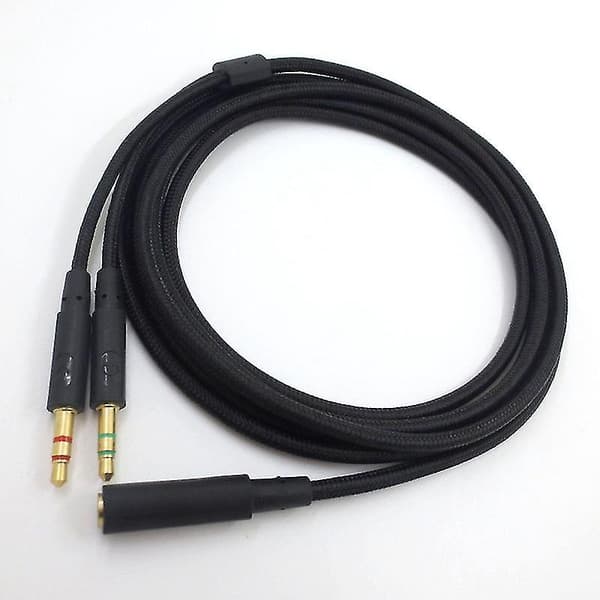 3,5 mm universell 2-i-1 spillheadsetlyd - forlengelseskabel for Hyperx Cloud Ii/alpha-/cloud Flight/c