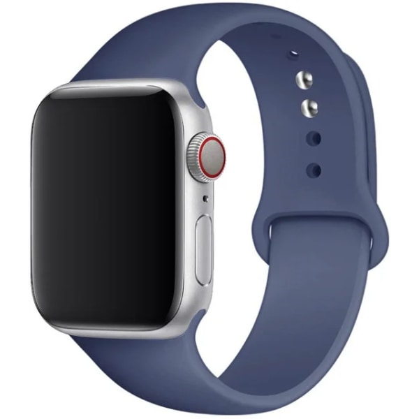 Silikoniranneke Apple Watchille 45mm 44mm 42mm 49mm 41mm 40mm 38mm correa armband iwatch Series 8 7 9 SE 4 3 5 Ultra 6 Alaskan Blue Alaskan Blue 42 44 45 49 mm S-M