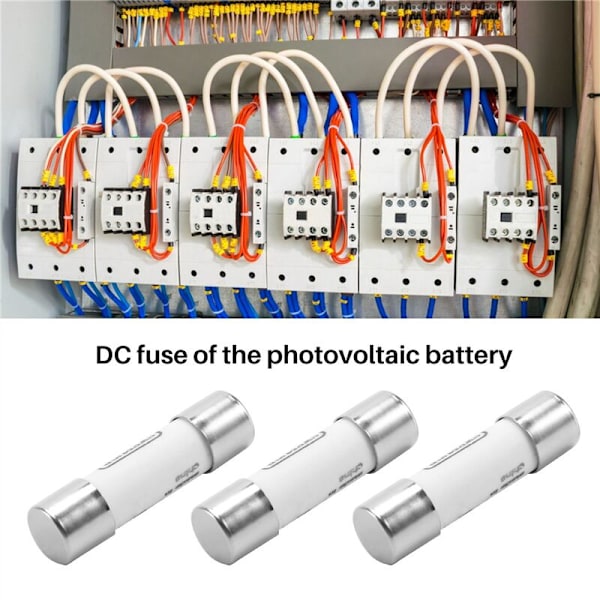 20A 1000V Solarsäkring, 10-pack, Explosionssäker Silver