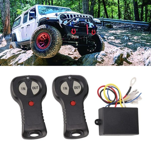12V trådlös elektrisk vinschfjärrkontroll för ATV SUV Handset Switch Controller