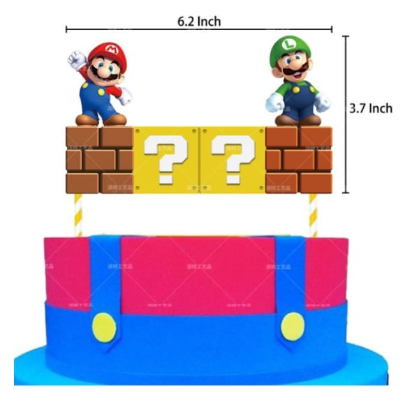 Super Mario Lasten Syntymäpäivä Ballonkari Grattis på födelsedagen