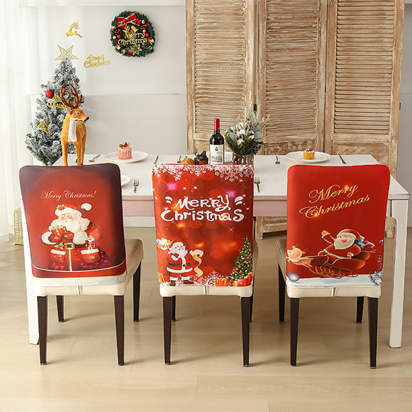 Jul Xmas Bankett Stol cover Santa Party Matsal Seat A6 one size A6 one size