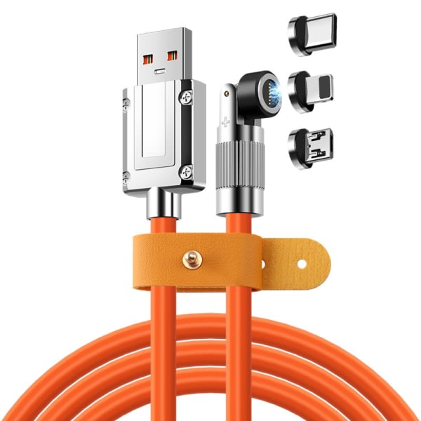 Roterende magnetkabel Hurtiglading magnetlader USB Type CM A12-1.2m 3 Adapter