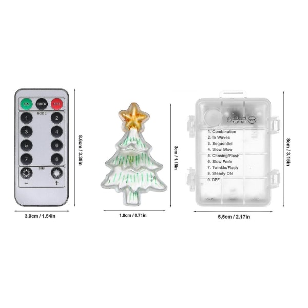 Streng S Led 8 blinkende moduser Xmas Or