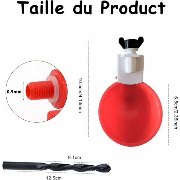 DIY 8 Delar Fjäderfä Vattenautomat Kit Kyckling Anka Gås Automatisk Vattenautomat Ny Typ Fjäderfä Drickskål