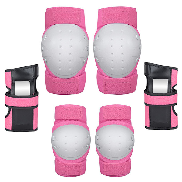 Kneepads, albuepads, håndbeskyttere, skøyte- og skateboardbeskyttende utstyr for barn pink Size L (51-75kg)