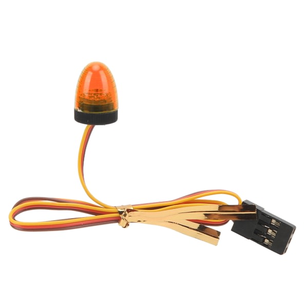 RC-bil Alarmlampa 5 Ljuslägen Hög Simulering Rund Kompakt 10x15mm LED-varningsljus för 1/10 RC-bil Gul