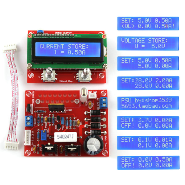 DC-reglerad power DIY-kit, justerbar DC 0-28V 0,01-2A, enkel montering, lämplig för gör-det-själv-projekt