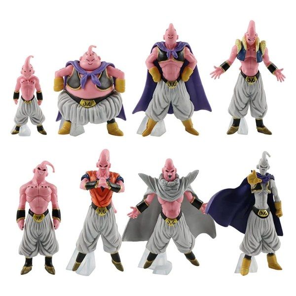 8 Stycken Z Majin Buu Figurdockor Leksaker Anime Samling Figurer Modell Barnpresenter