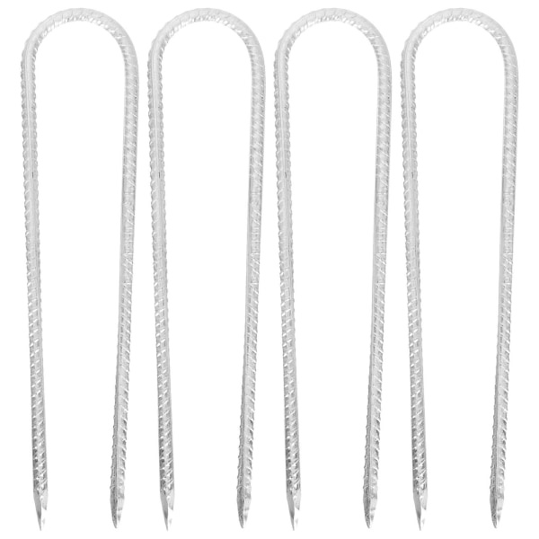 4 st Utomhus Tipibodar Portar Häftklamrar Studsmatta Häftklamrar Trampolinankare Trädgårdsklammer Silver3 Silver 30X7cm