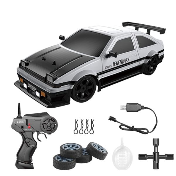 1/16 Fjernstyret Driftbil Hobby RC Legetøj 4X4 Model Racerbil med LED Lys Højgreb Dæk Børns Elektronisk Gave null - 16A03