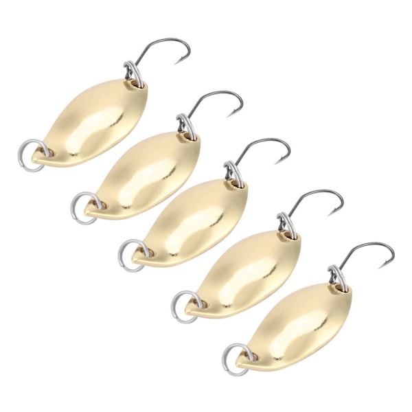 10st Guld Skeddrag 2.5g Metall Fiskekrokar Wobbler Bete 0.1