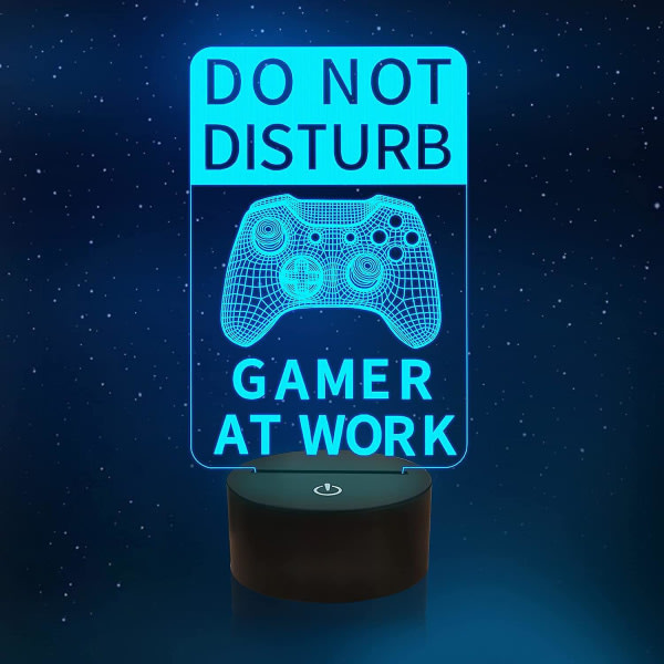 Ps4 /ps5 / Ps3 Gamepad Controller 3d Nattlys 16 fargeskiftende skrivebordslamper Gamer Room Decor Led Set Up Light for Playstation4 Deep Blue