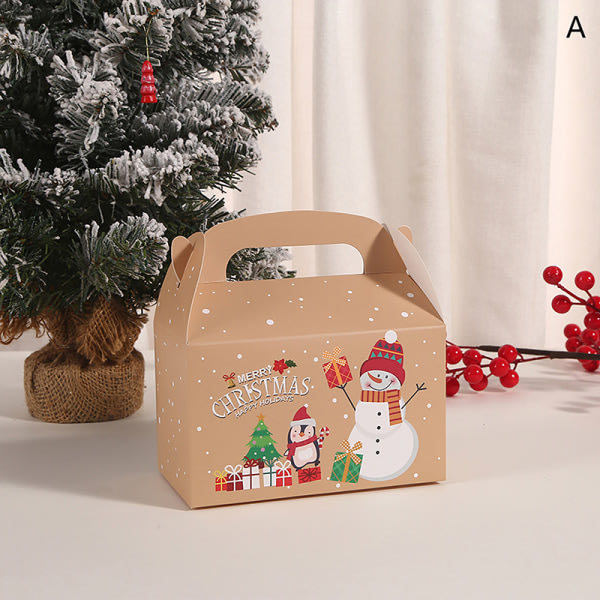 4st Cake Box Form Merry Christmas Godis lådor Påsar jul A one size