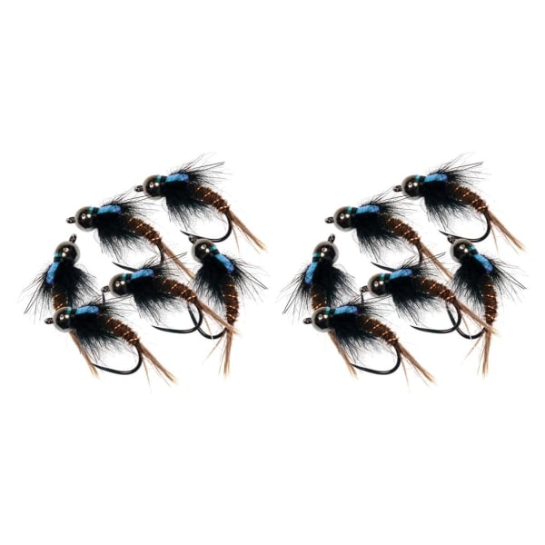 1/2/3/5 6 stk 8 1012 Flugfiskeflugor Premium Tungsten Bead Head 10# krok 6 stk 2 stk
