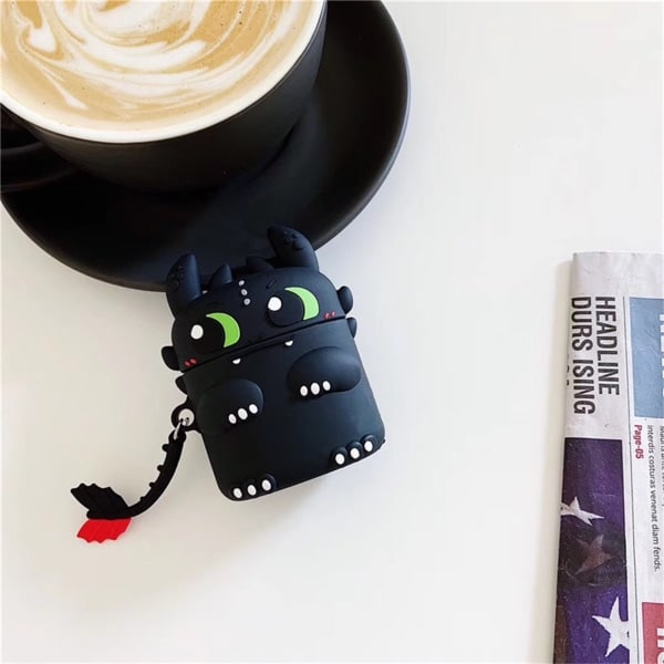 Bluetooth-etui Faldsikkert Cartoon-hovedtelefoner Beskyttende etui med cover til IOS-øretelefoner Sort til IOS Earbuds Pro 3