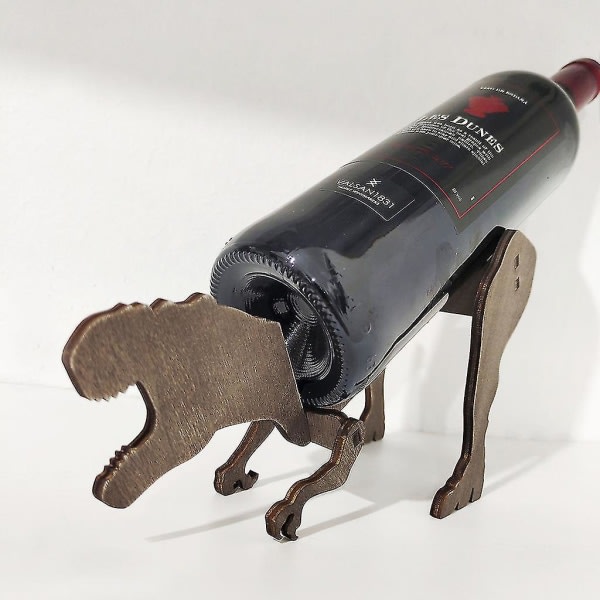 Trä Dinosaur Vinflaskhållare Kreativa Vinflaskhållare för Vinälskare