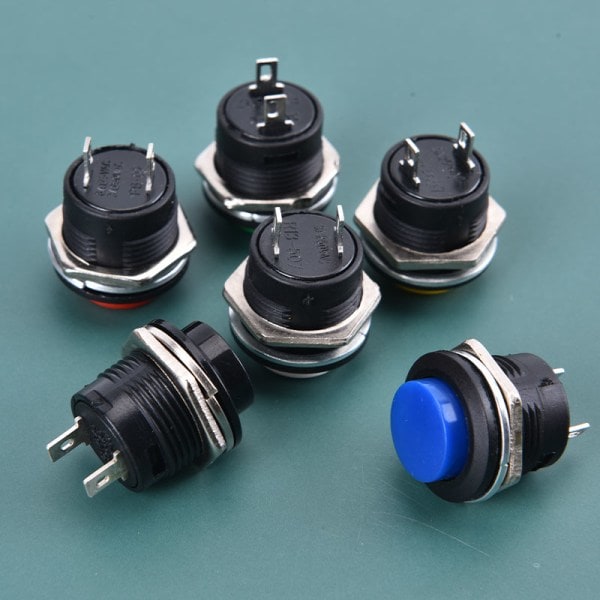 16mm 12V-24V Vanntett Bil LED Power Push Button Momentary Swi 4 4