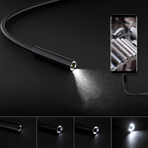 3-in-1 endoskooppikamera HD-vesitiiviillä linssillä ja LED-valoilla Android-puhelimille