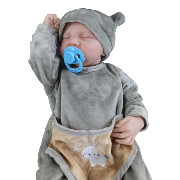 Realistinen vastasyntyneen baby Reborns -nukke 18 tuuman 18-tuumainen elävän tuntuinen baby Baby Set vastasyntyneen baby vihreä - B