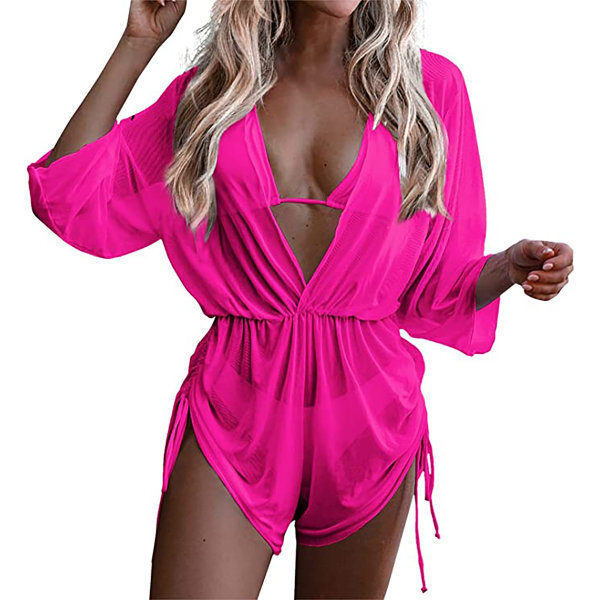 CDQ Beach jumpsuit set, 3 kappaletta L Hot PinkCDQ