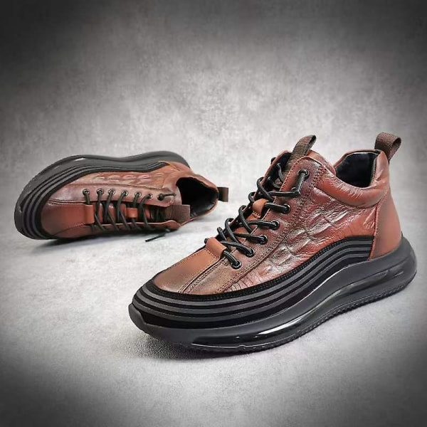 Män Vulkaniserade Skor Mode Lyxiga Crocodile Print Casual Sneakers