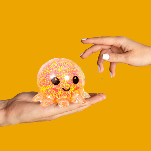 5 stk Blæksprutte Bold Stressbolde Legetøj til Børn Fidget Bolde Multifarvet 8*7*6