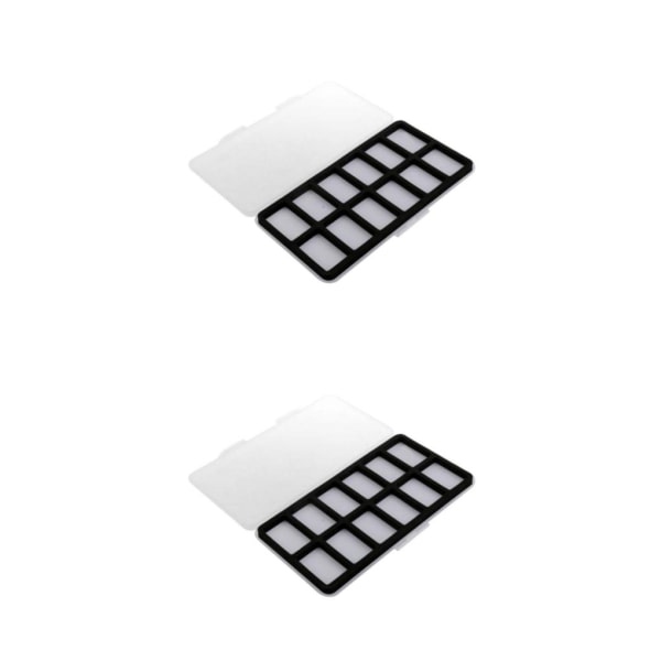 1/2/3 Flugfiskebox 12 Fack Skuminlägg Slim Flugask 2Set