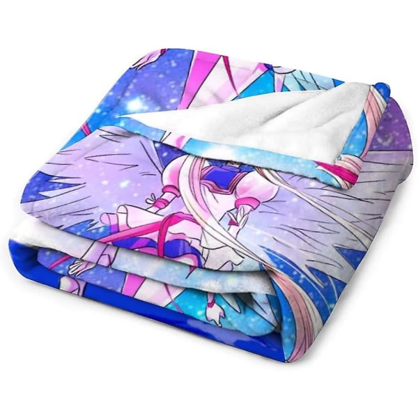 Sailor Moon Flanell filtar Mysig filt for sängkläder Anime Fans Present (blå)-blå-n511 50x40in 125x100cm