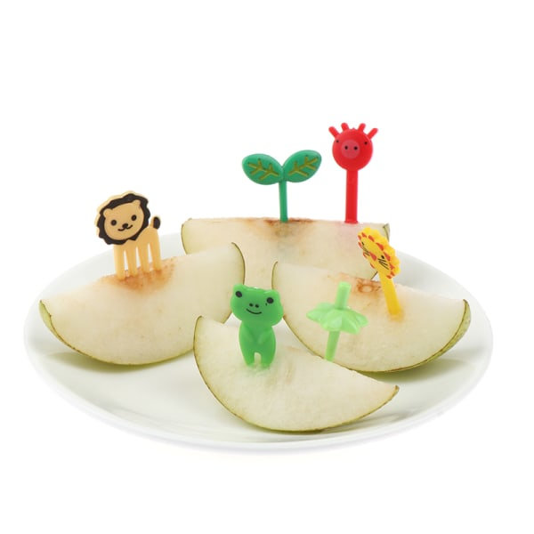 8/10 stk/æske Børn Tegneserie frugtgaffel Dyrefrugt tandstikker 1 onesize 1 onesize