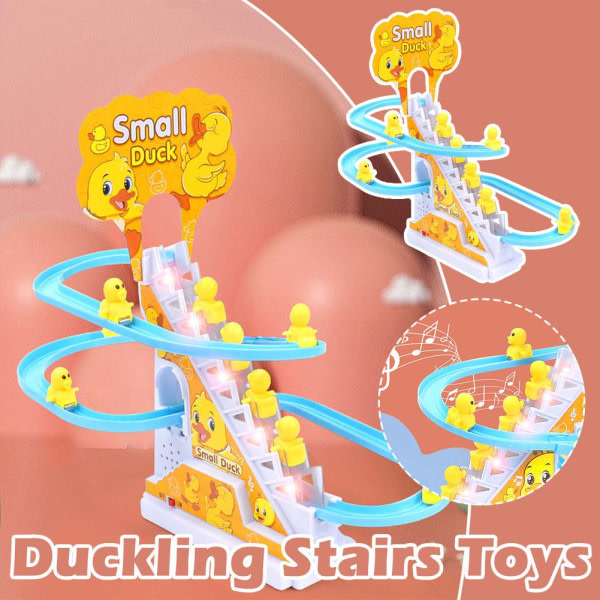 Small Duck Track Game Toy Duck Pingvin Klättring Toy Rail Car Ele 9st ankor en storlek