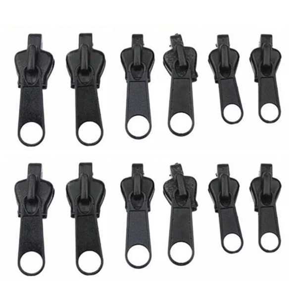 12st 3 storlekar Universal Instant Fix Zipper Repair Kit Replaceme Black onesize Black onesize