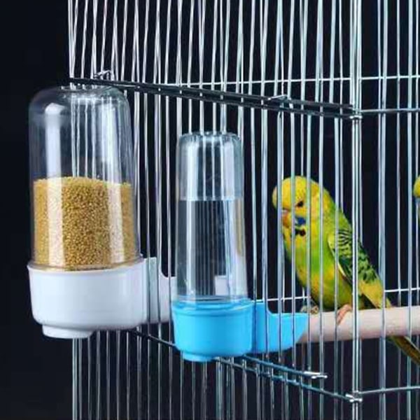 Pack Parrot Feeder Parakeet Vatten Dispenser Ingen Röra Automatisk Fågelmatning Tillbehör för Cockatiel 100ml 60ml S