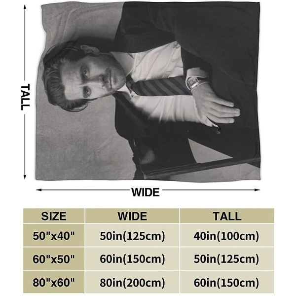 Jake Gyllenhaal Filt 3D Print Lammfilt Plyschfilt Sängkläder Inredningsfilt För Vardagsrum Sovrum Dorm Decor -s268 50x40in 125x100cm