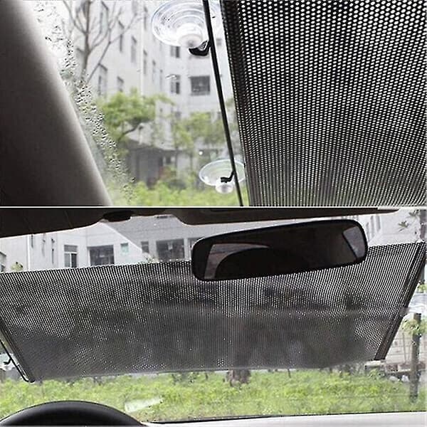 New Blackout Blinds with Suction Cups, Retractable Windshield Covers, Fast Delivery 2024 Black 50*125cm