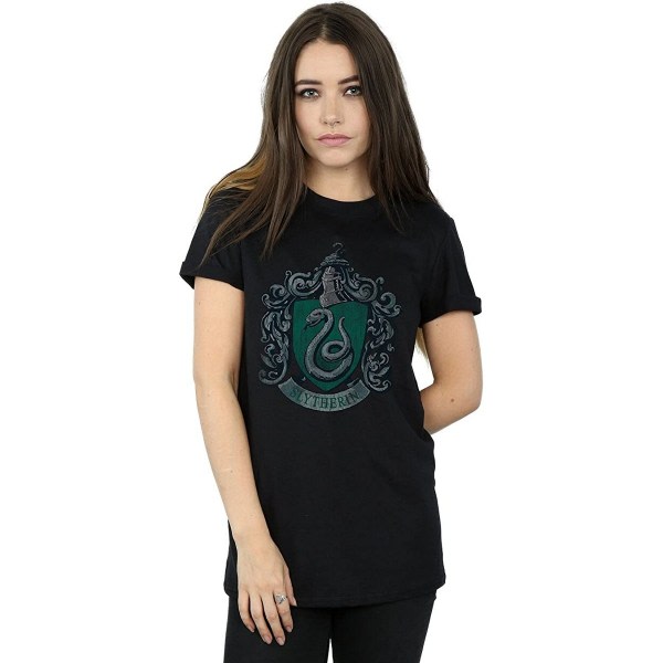 Harry Potter dam/mor Slytherin Cotton Boyfriend T-shirt X Svart XXL