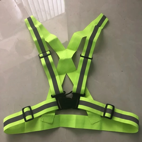 Highlight Reflexband Nattlöpning Ridkläder Väst Justerbar säkerhetsväst Elastiskt band för vuxna och barn oelasticitet grön