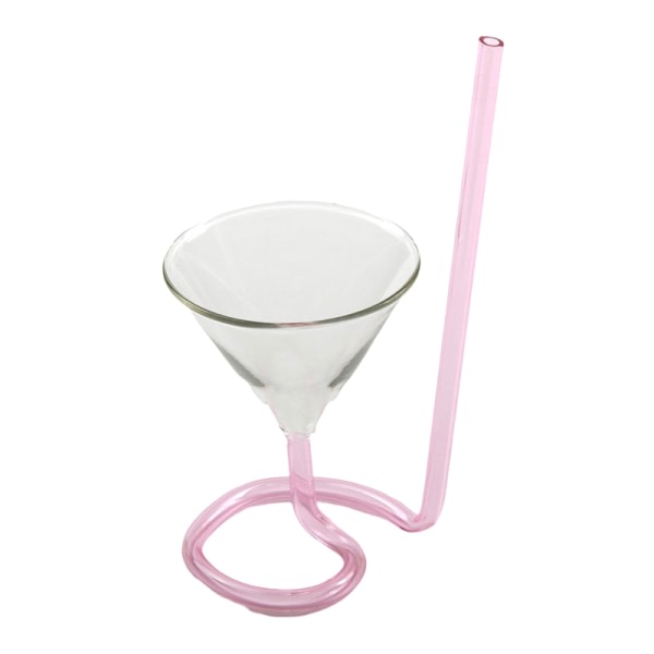 Spiral Cocktail Glas Revolving Martini Creative Long Tail Stra Pink