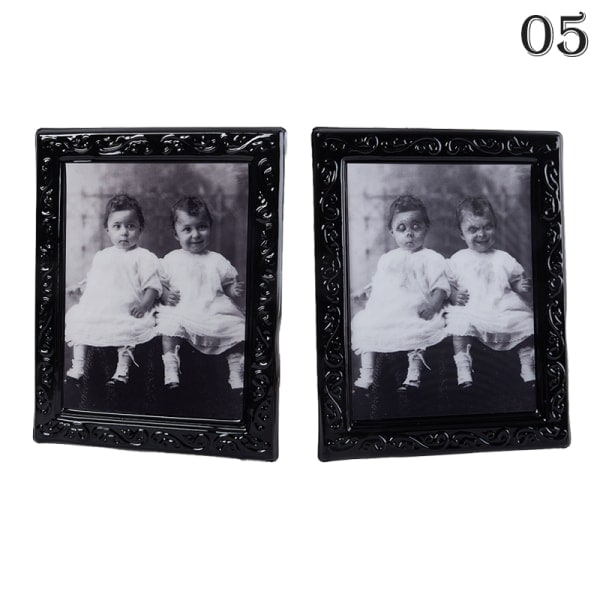 3D Spøkelsesansikt Fotoramme Utbyttbar Skrekkportrettbilde Ha 05 onesize 5 onesize