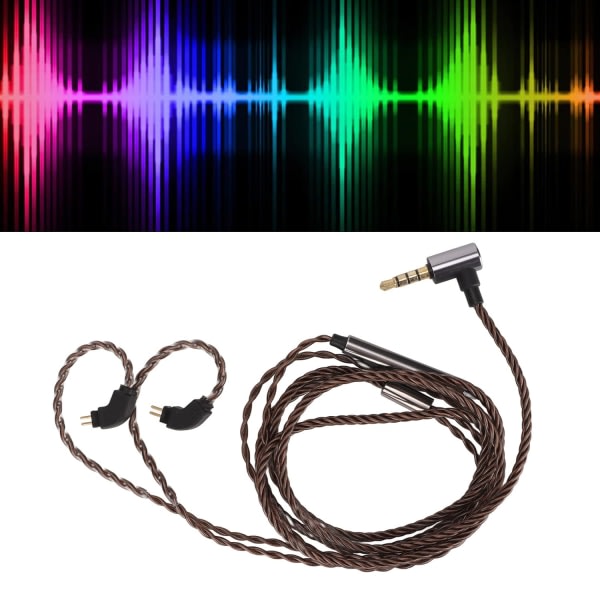 Hörlurskabel Hörlurskabel Syrefri koppar klar kopparbyte Hörlurskabel Hörlurskabel med mikrofon för 2-stifts 0,78 mm headset för Weston