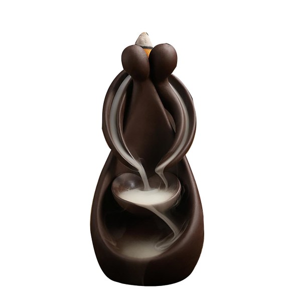 Redware Material Rökelsehållare Platt och stabil bas Rökelsehållare för avslappnad lugn och behaglig atmosfär Chocolate