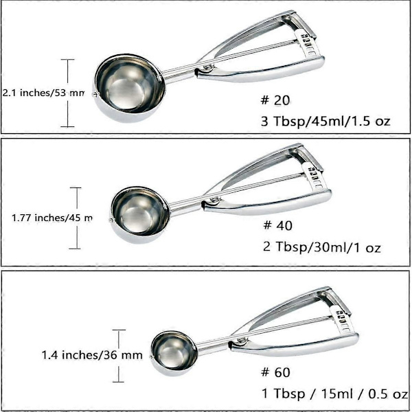 Is Scoop Sæt - Lille/1 scoop, Medium/2 scoops, Stor/3 scoops